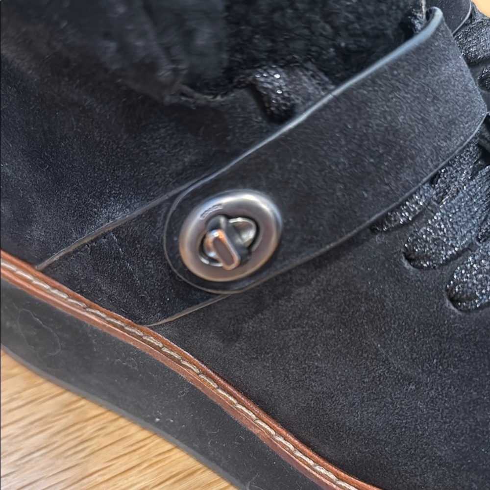 Coach Black Shearling Boots - City Hiker Boot - Picture 3 of 7